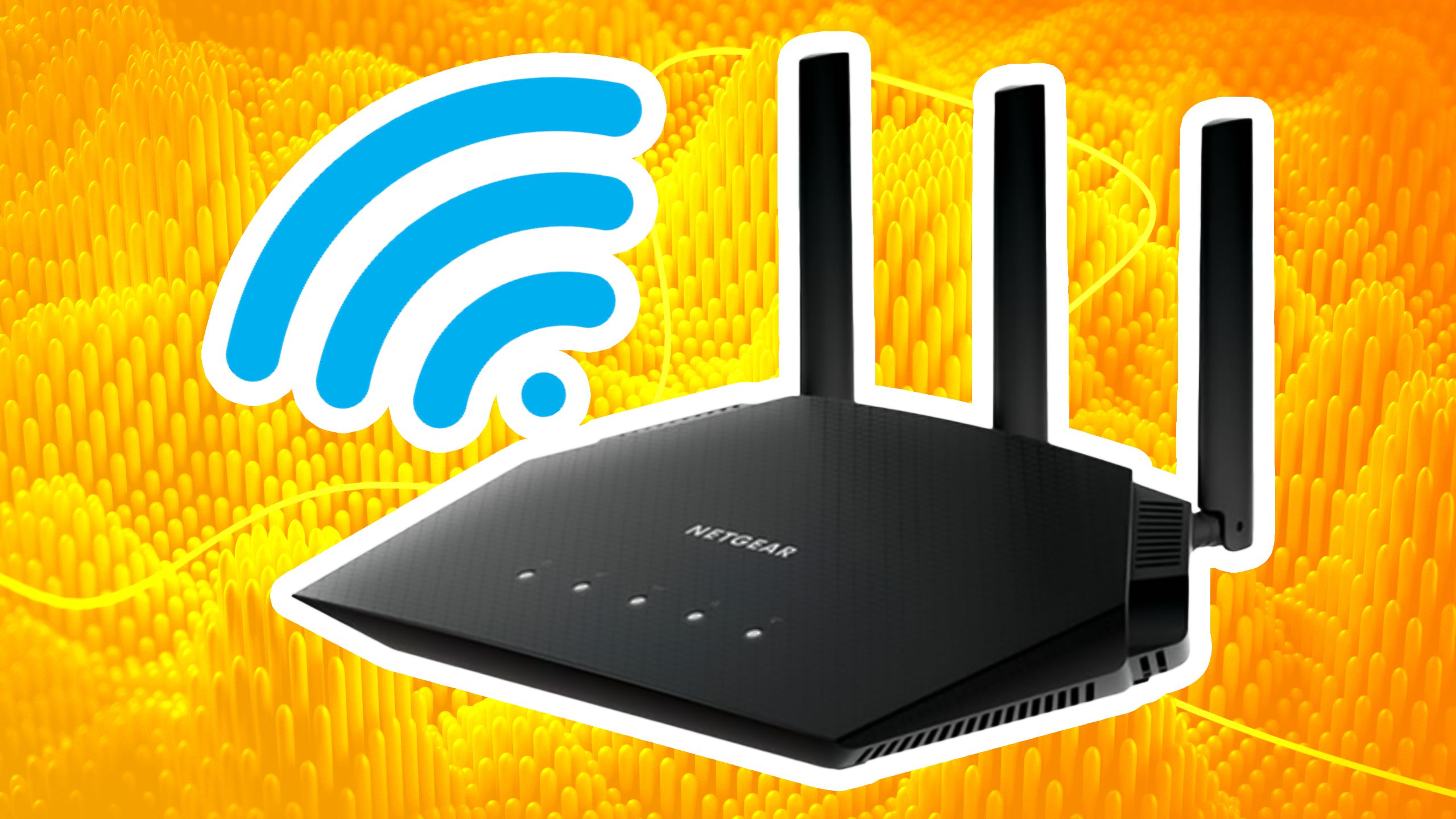 A Wi-Fi router next to the Wi-Fi icon