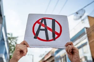 Hollywood writers are on strike asking to ban the use of AI technology and generative AI tools in scriptwriting.