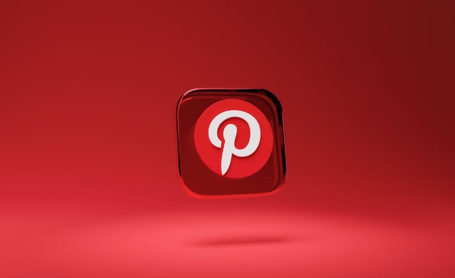 Pinterest logo against a red background