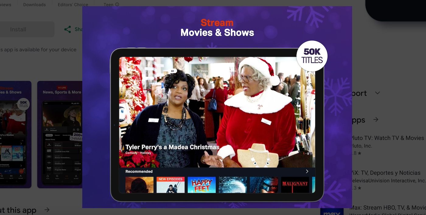 Tubi TV Stream movies and shows Play Store flyer