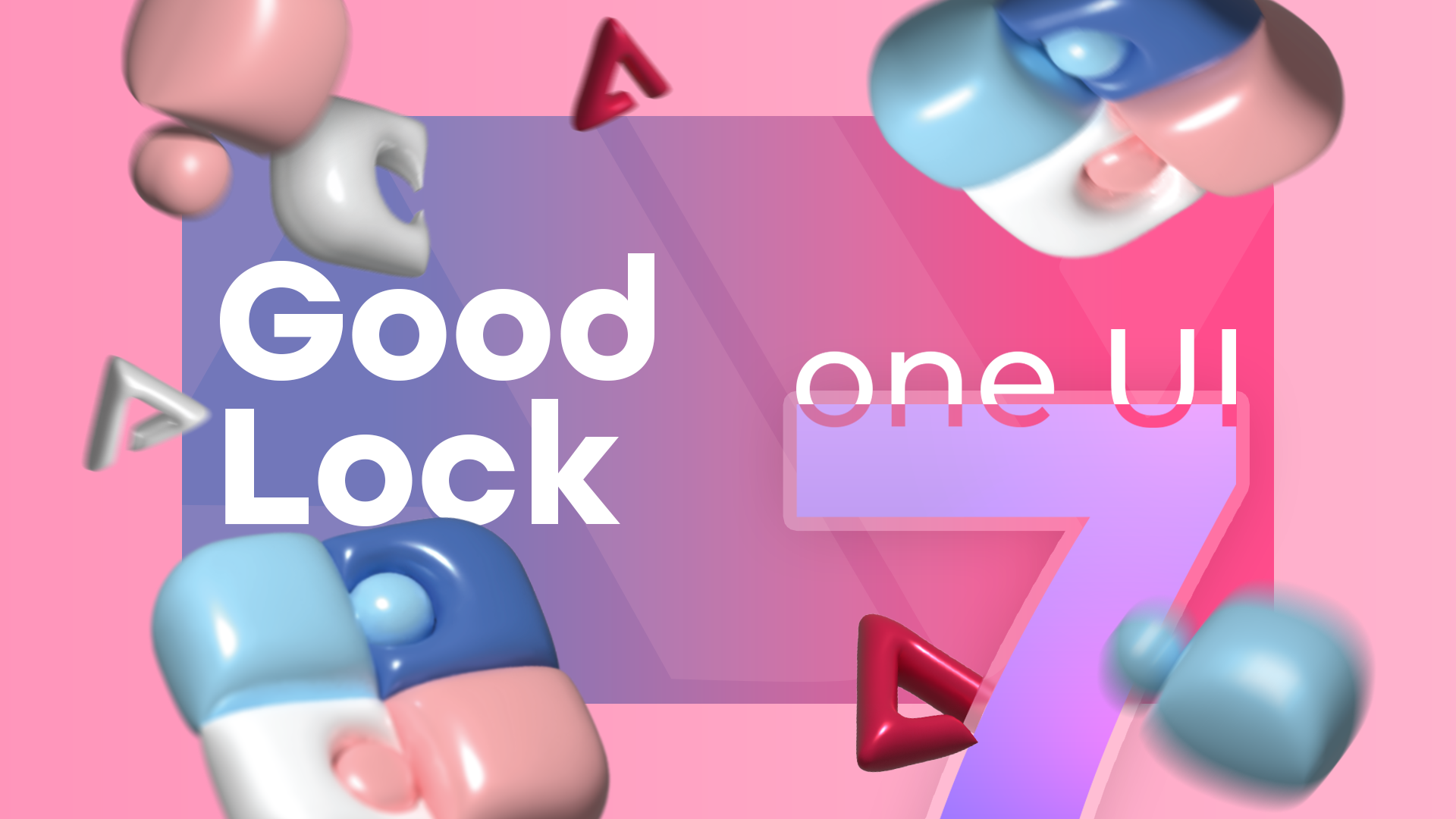‘Good Lock’ written next to the One UI 7 icon, with multiple Good Lock logos surrounding it.