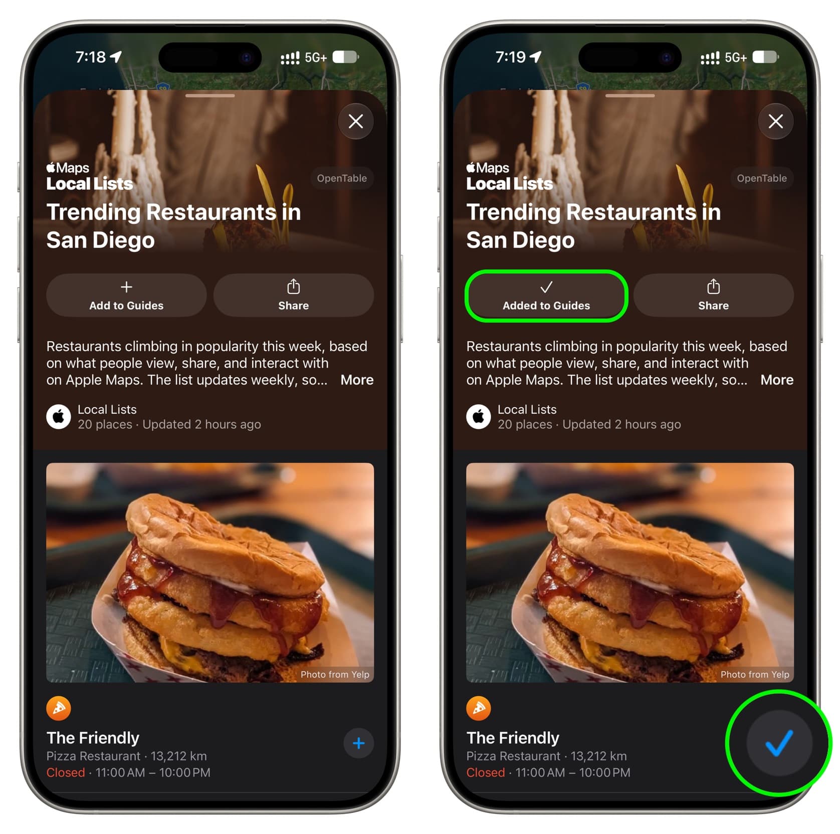 Apple Maps Local Lists for Trending Restaurants on iPhone in iOS 27