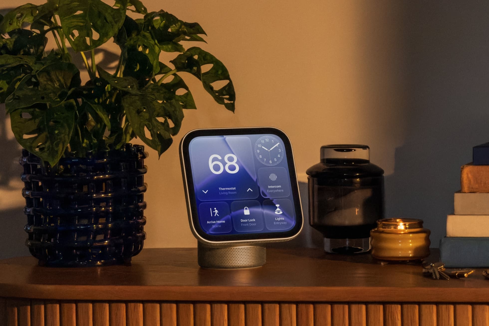 Apple HomeView kept on table
