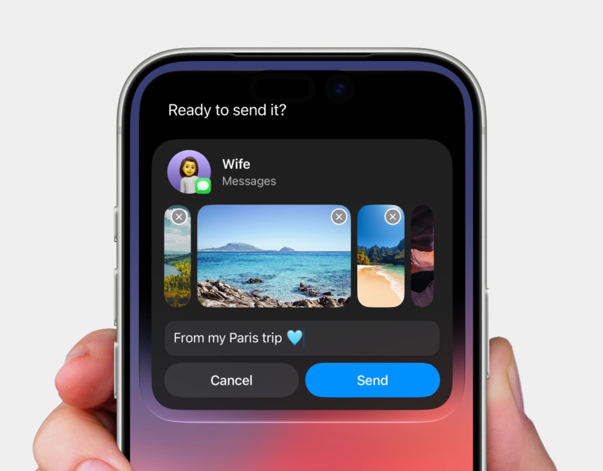 Siri finding and sending photos via messages in iOS 27
