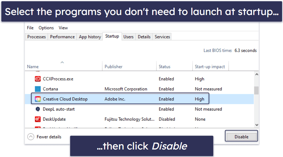 10. Optimize Startup Applications With the Task Manager