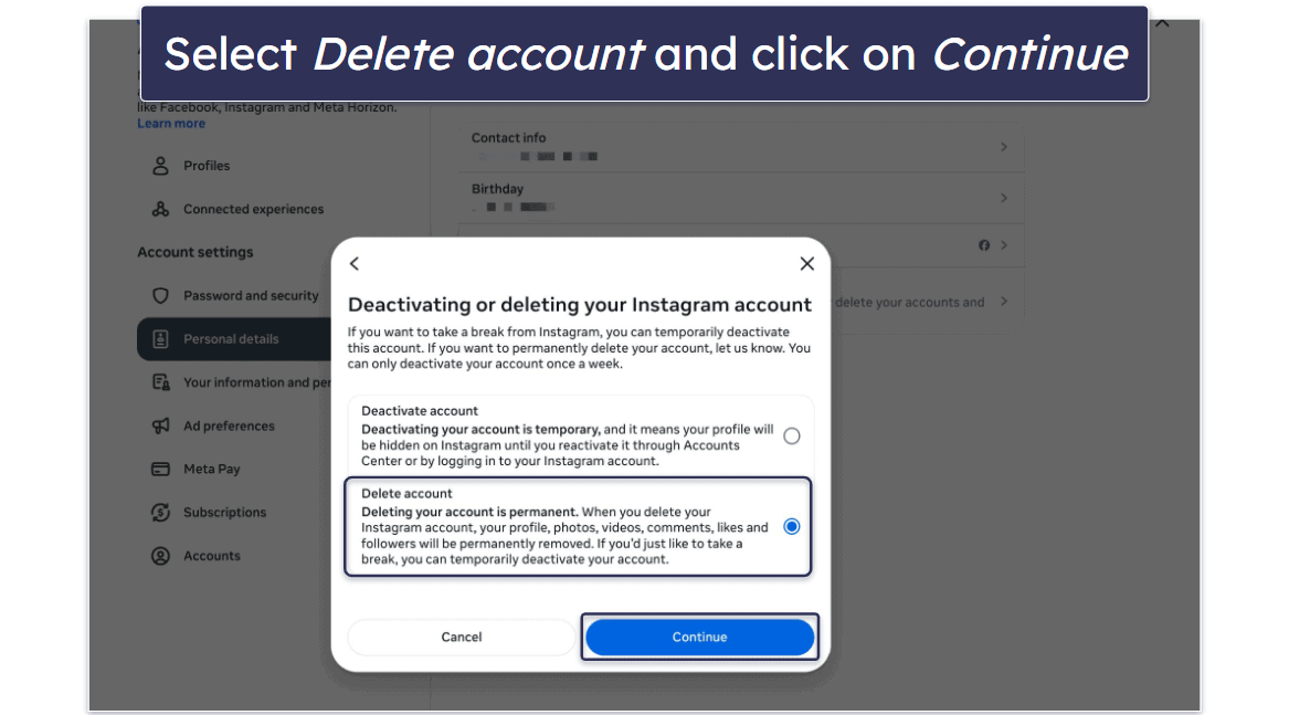 How to Delete or Deactivate Instagram From Your Browser (macOS & Windows)