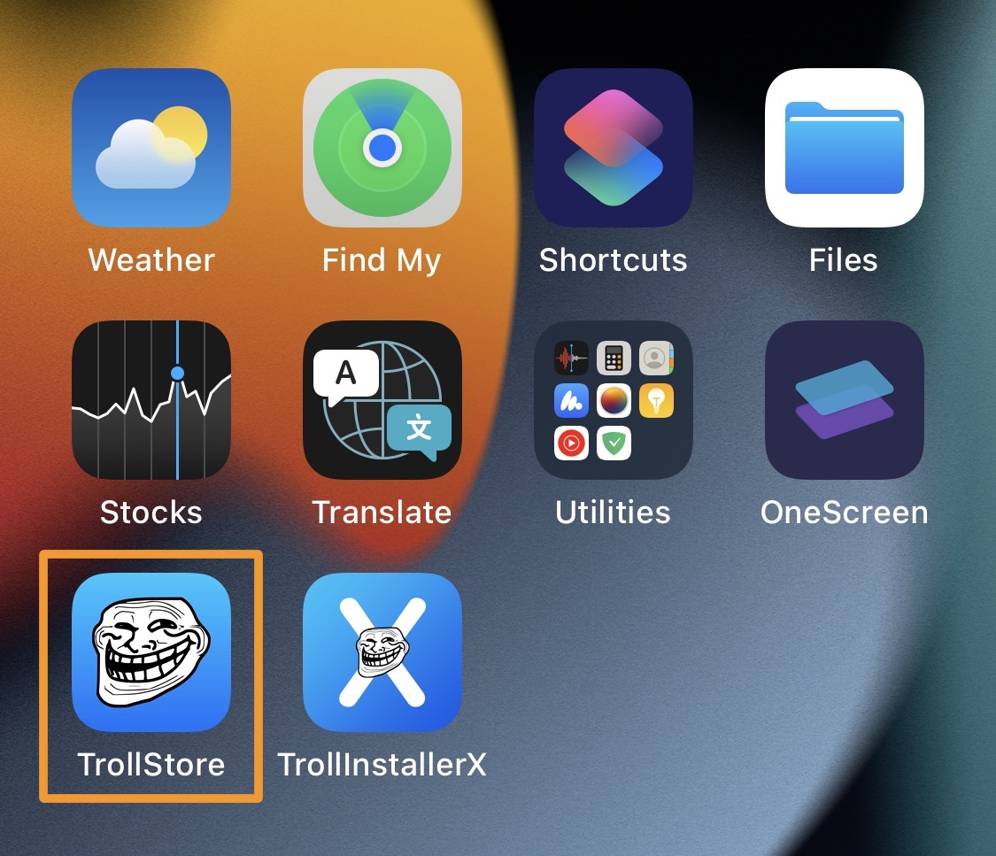 TrollStore launch from Home Screen.