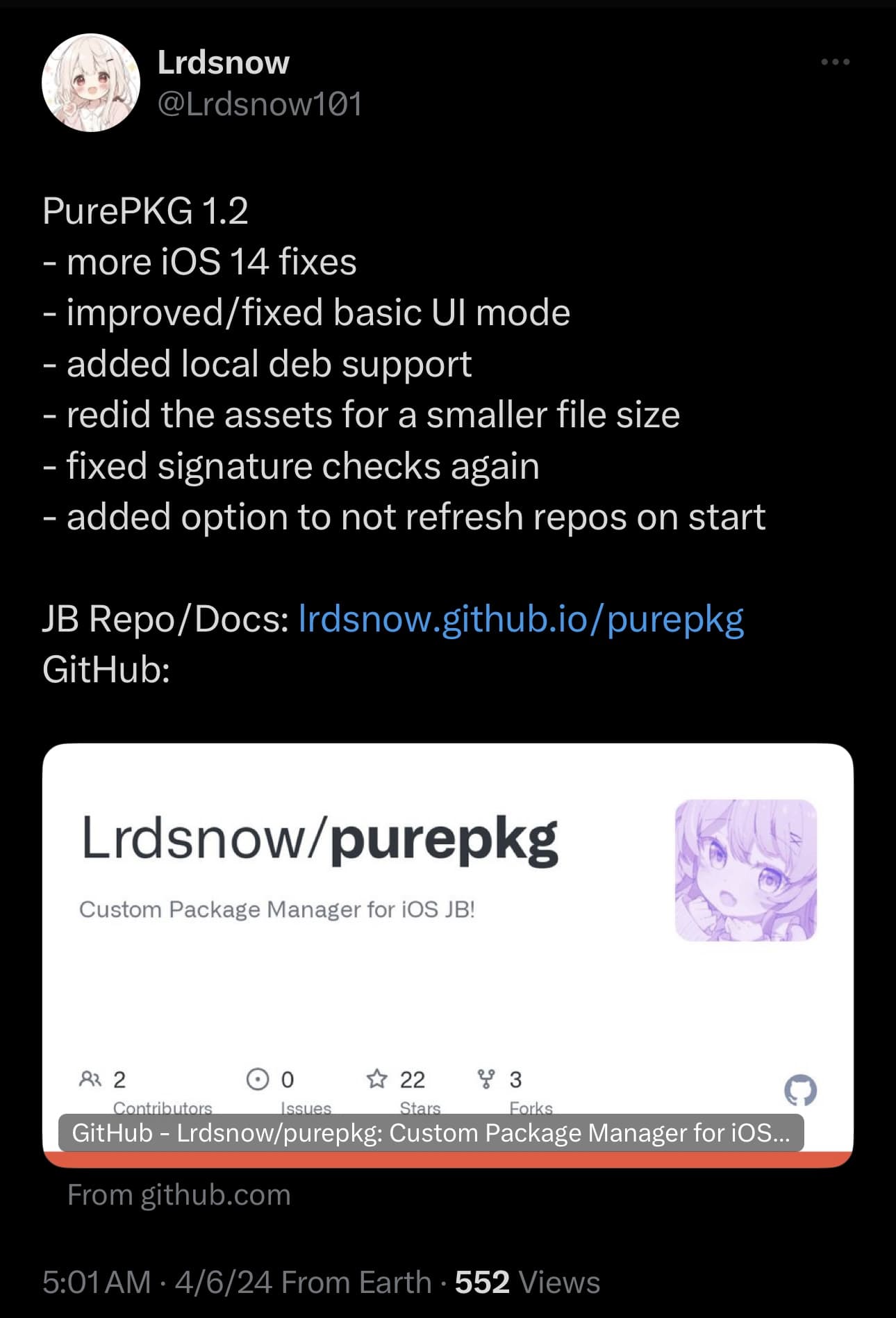 PurePKG v1.2 announced.