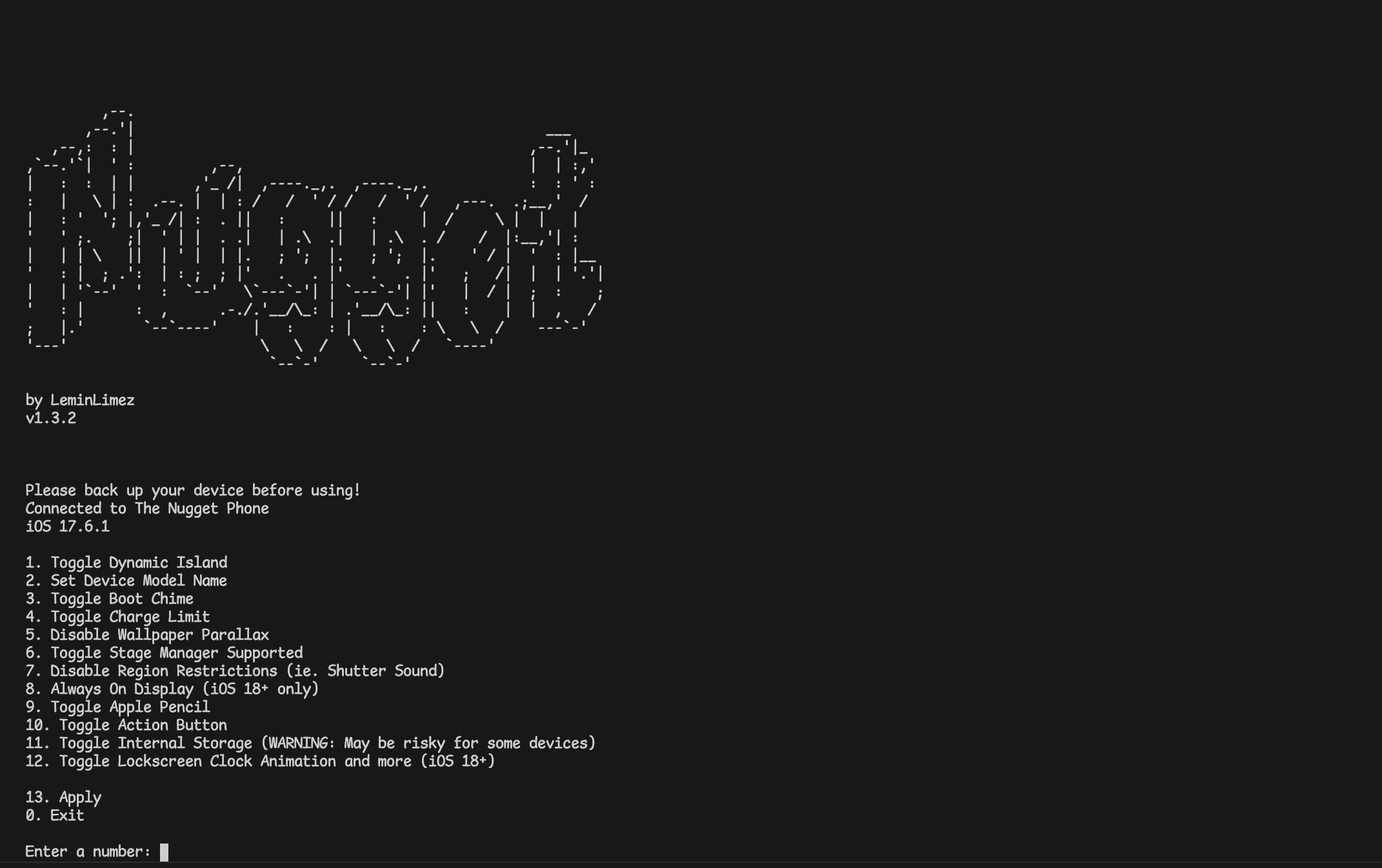Nugget CLI by LeminLimez.