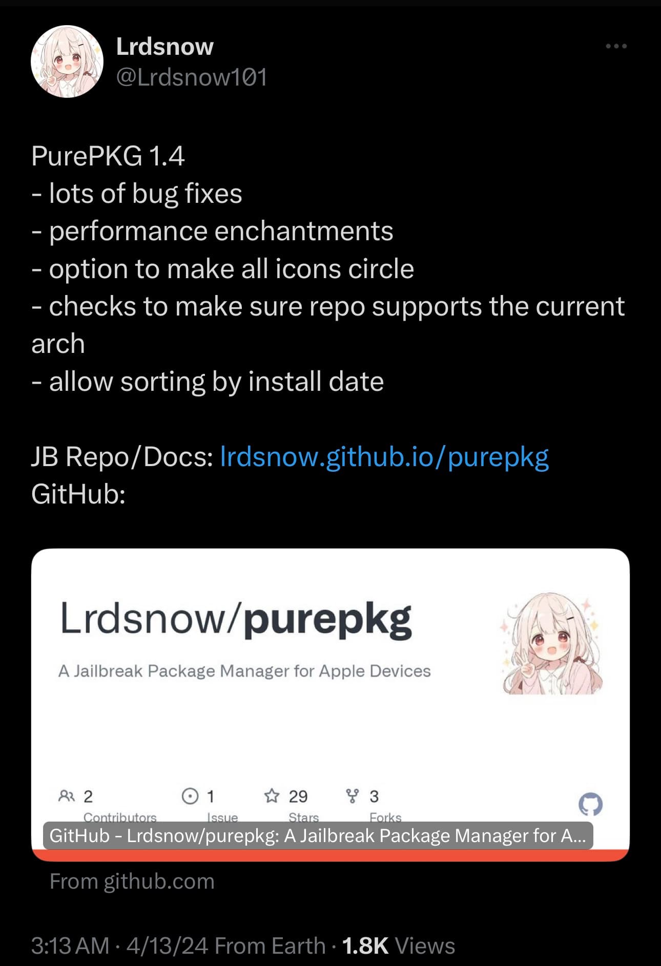PurePKG v1.4 released.