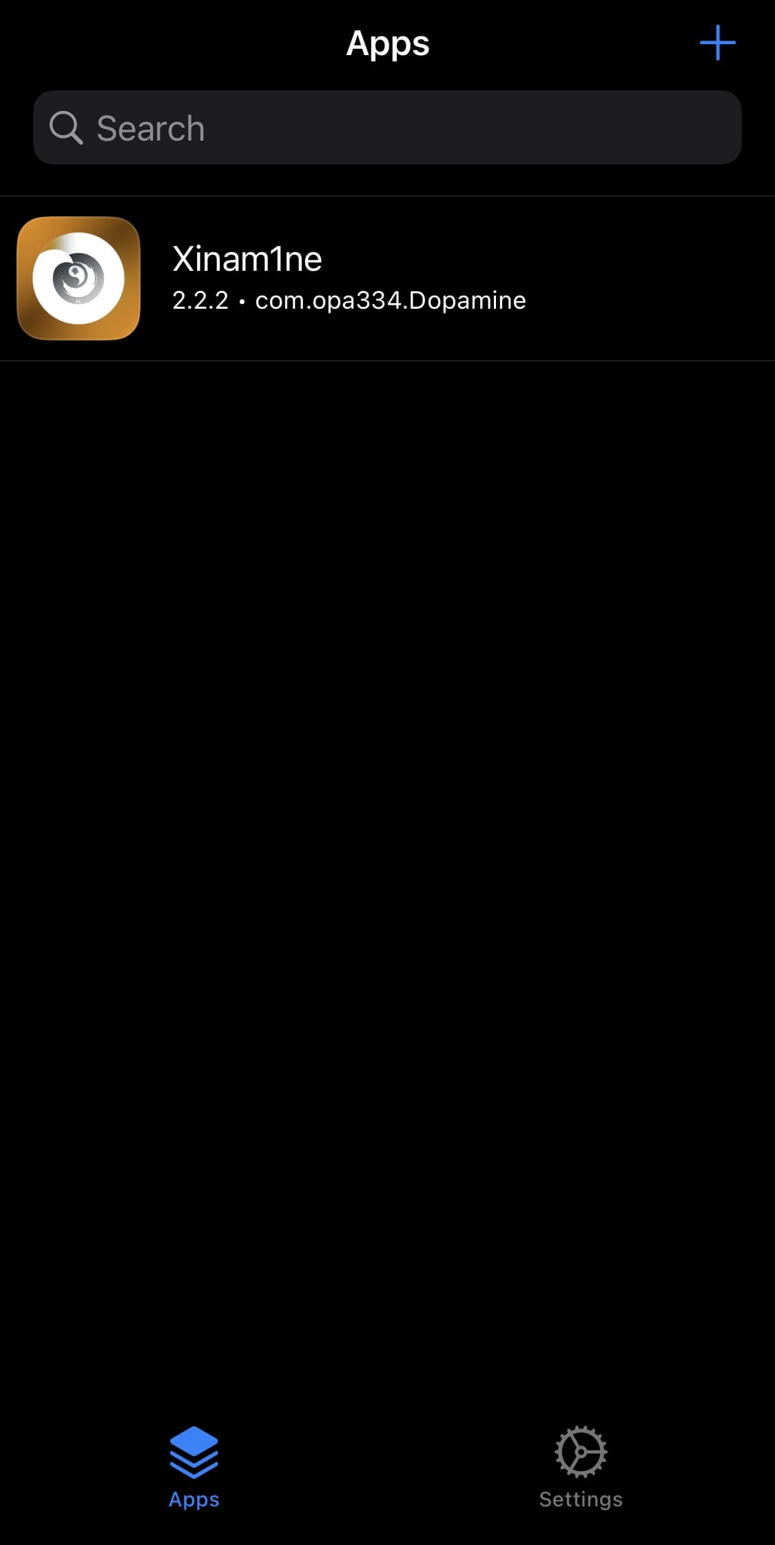 TrollStore app list.