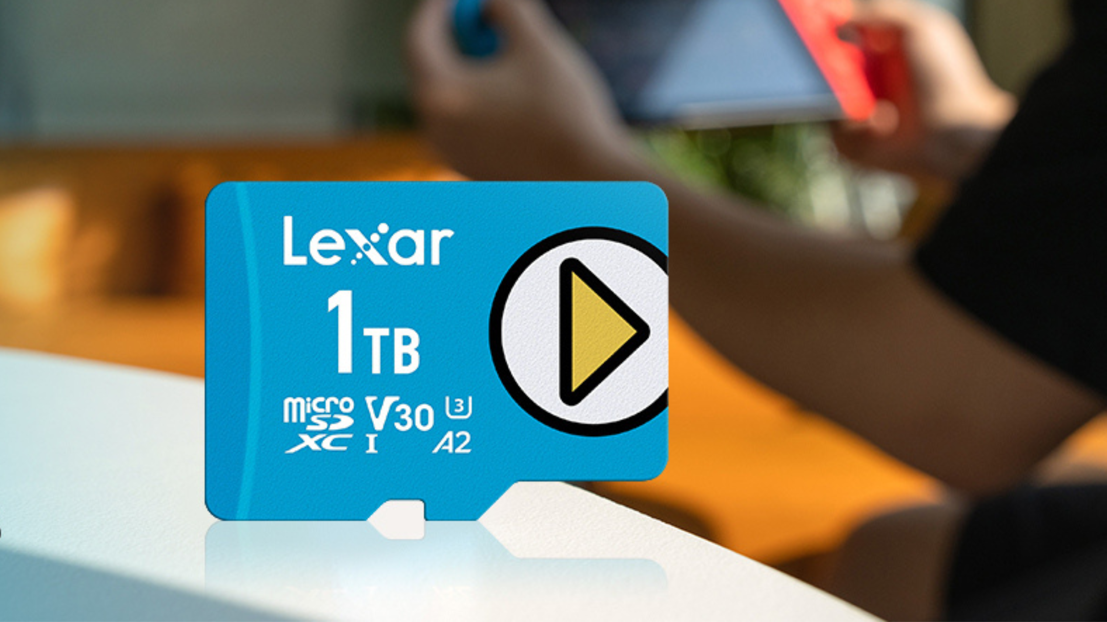 Lexar Play microSD with Switch in the background
