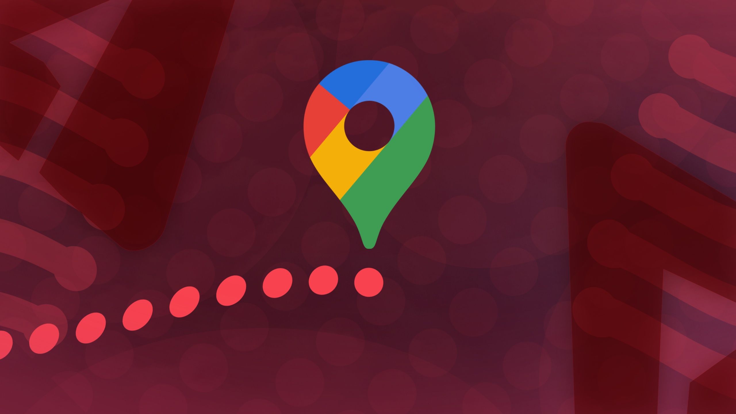 Google Maps icon against a burgundy background with the Android Police logo.