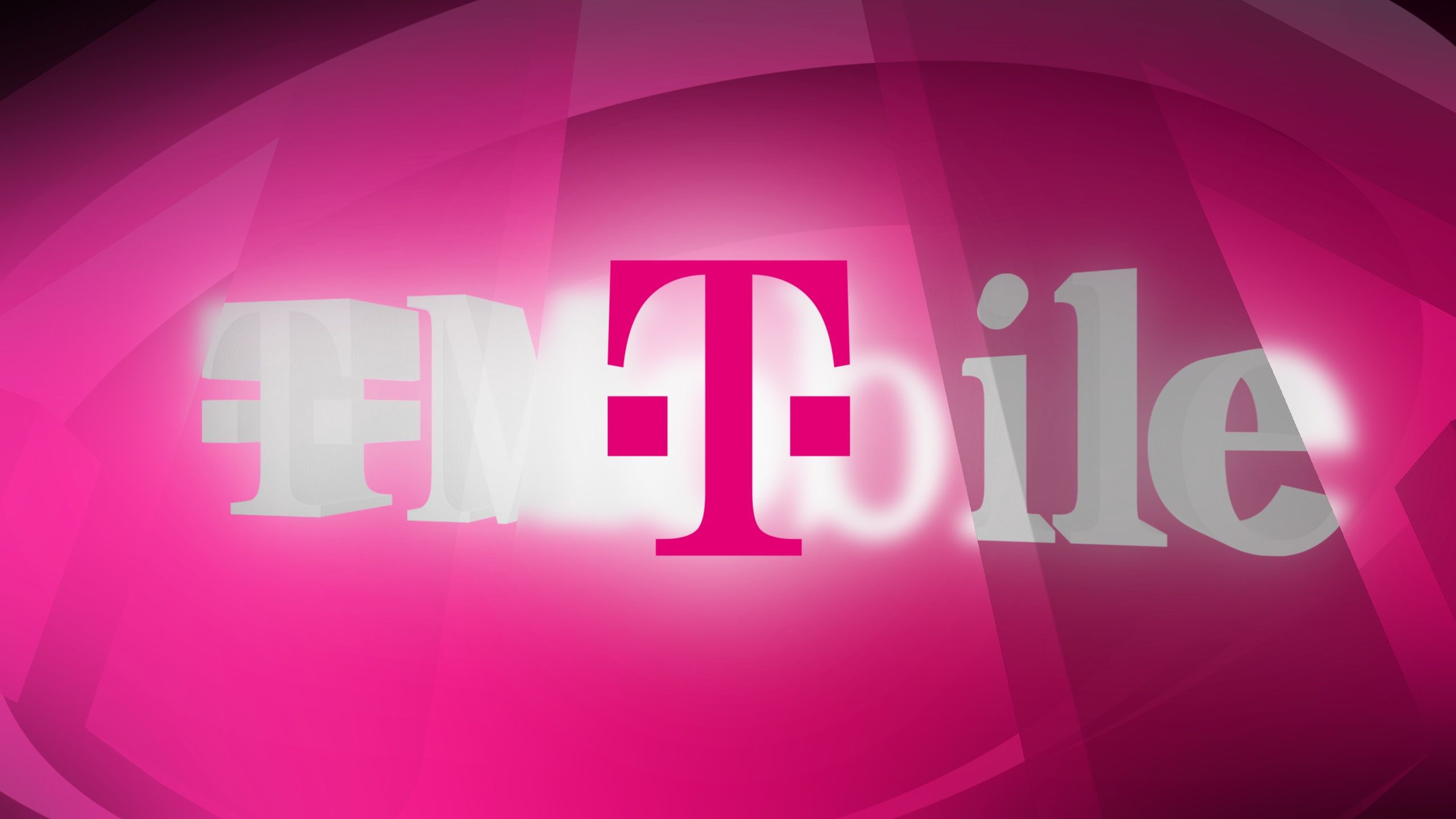 The T-Mobile logo against a pink background
