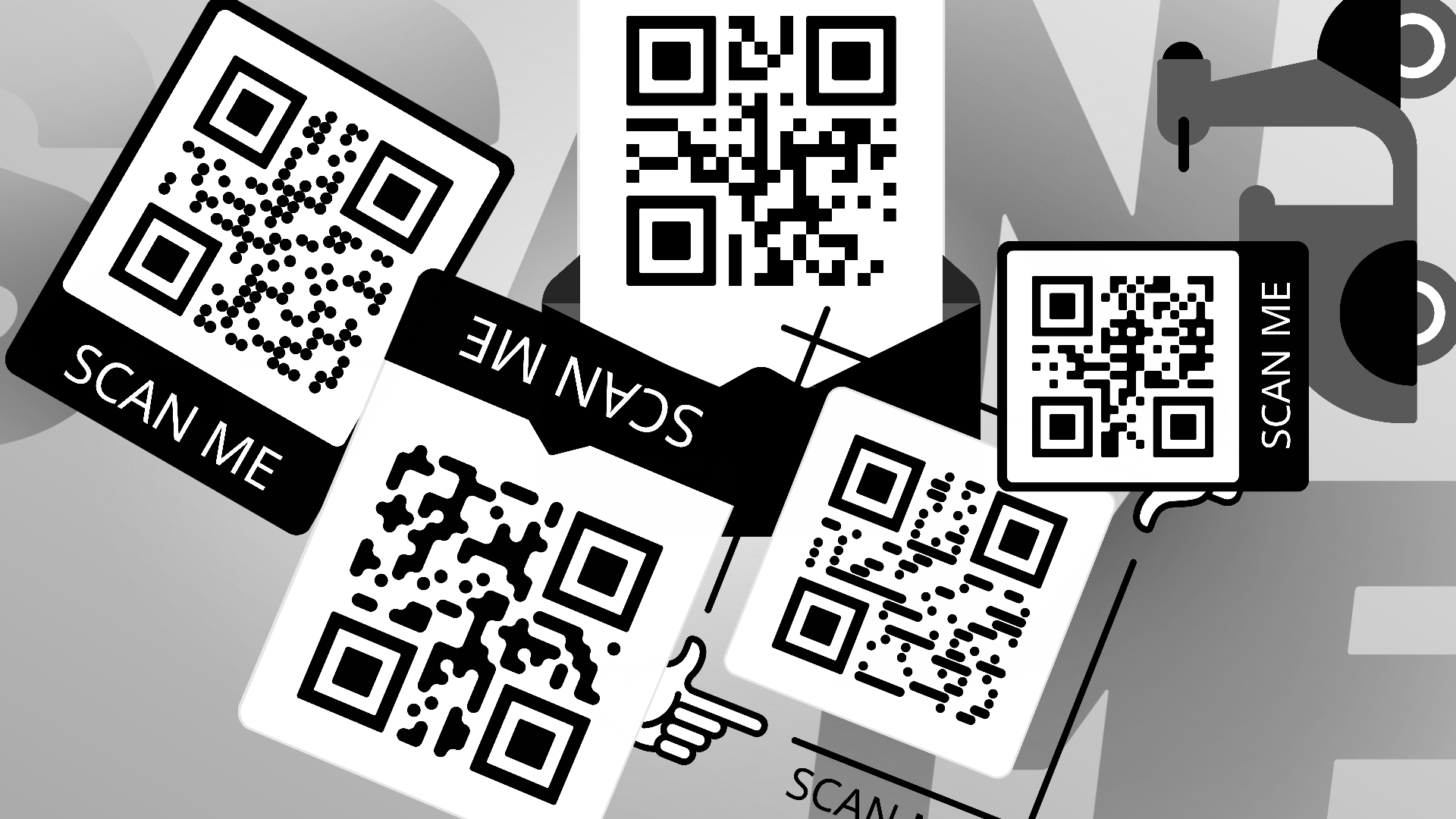 A collection of QR codes