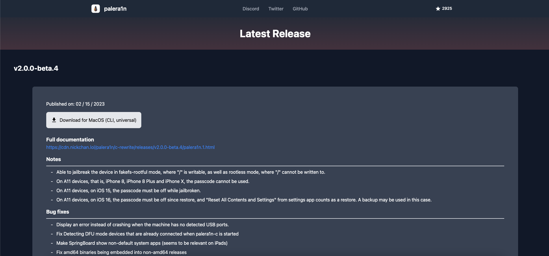 Palera1n Jailbreak Team updated their jailbreak website with smart download links - iDevice Central Palera1n Jailbreak Team updated their jailbreak website with smart download links