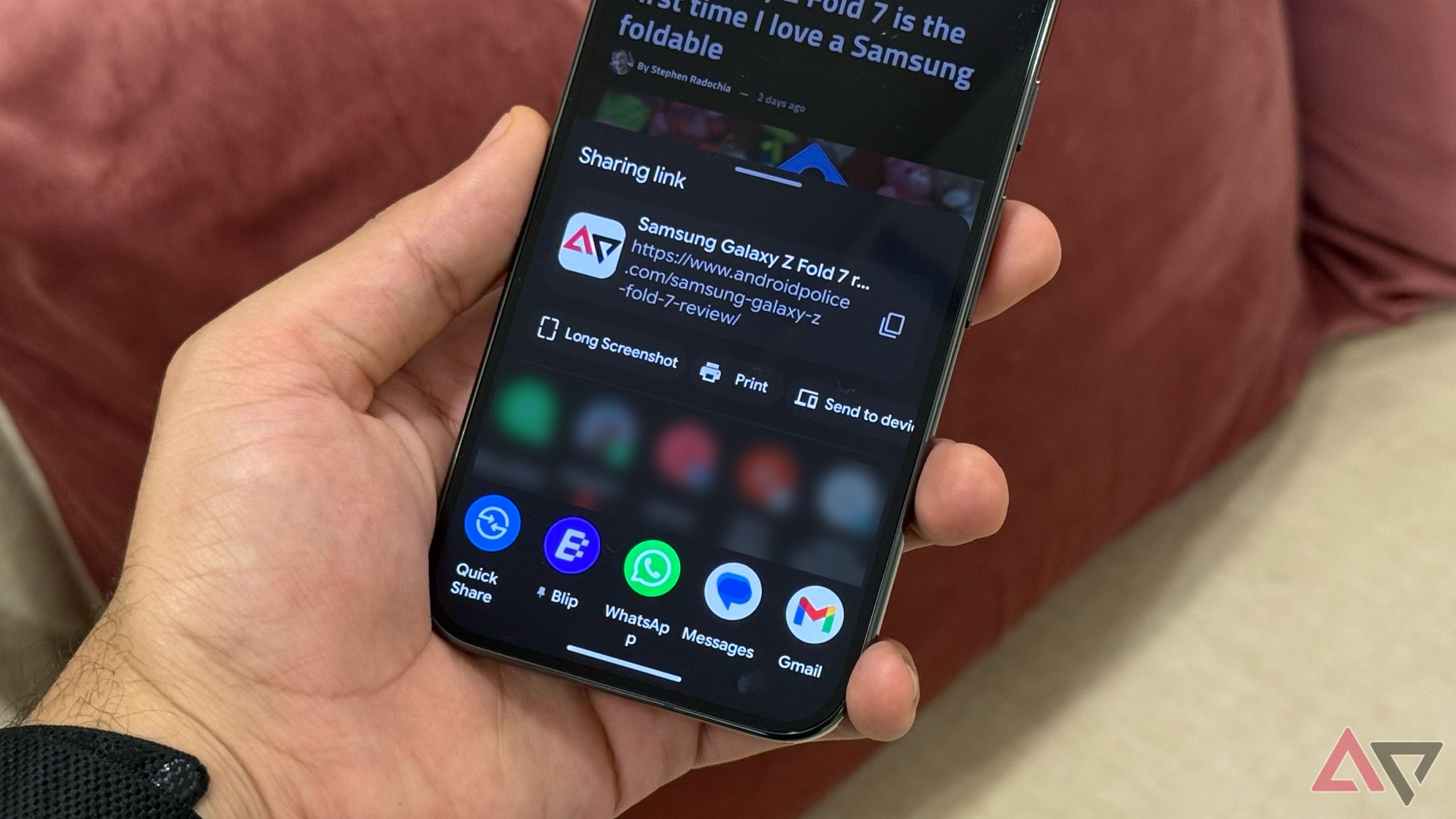 Motorola Razr 2025 external screen displaying apps and the time