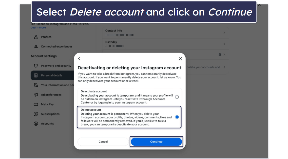 How to Delete or Deactivate Instagram From Your Browser (macOS &amp; Windows)