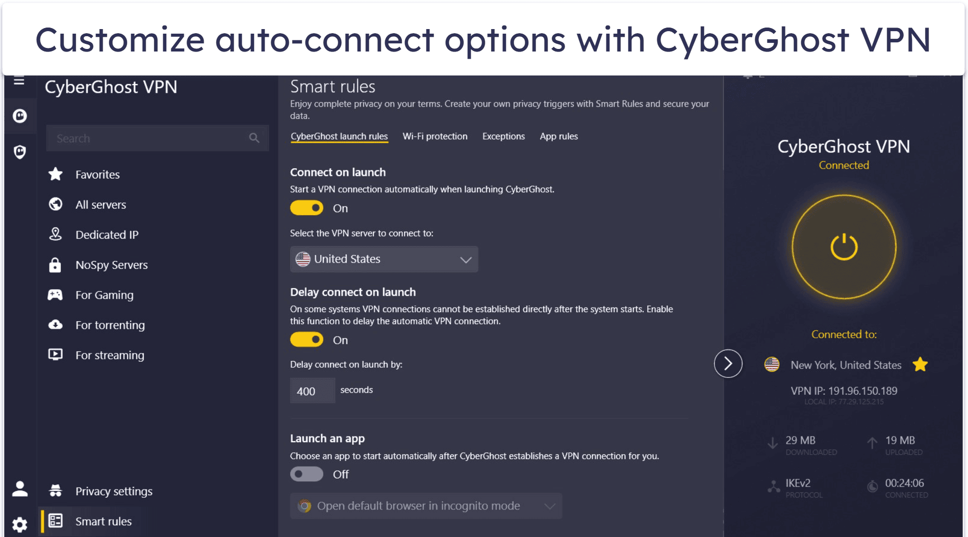 🥉3. CyberGhost VPN — Specialized Servers for Disney+ &amp; Handy Automation Options