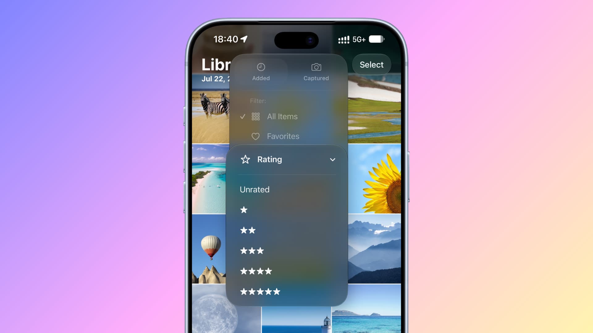 iOS 27 filters and sort in Photos