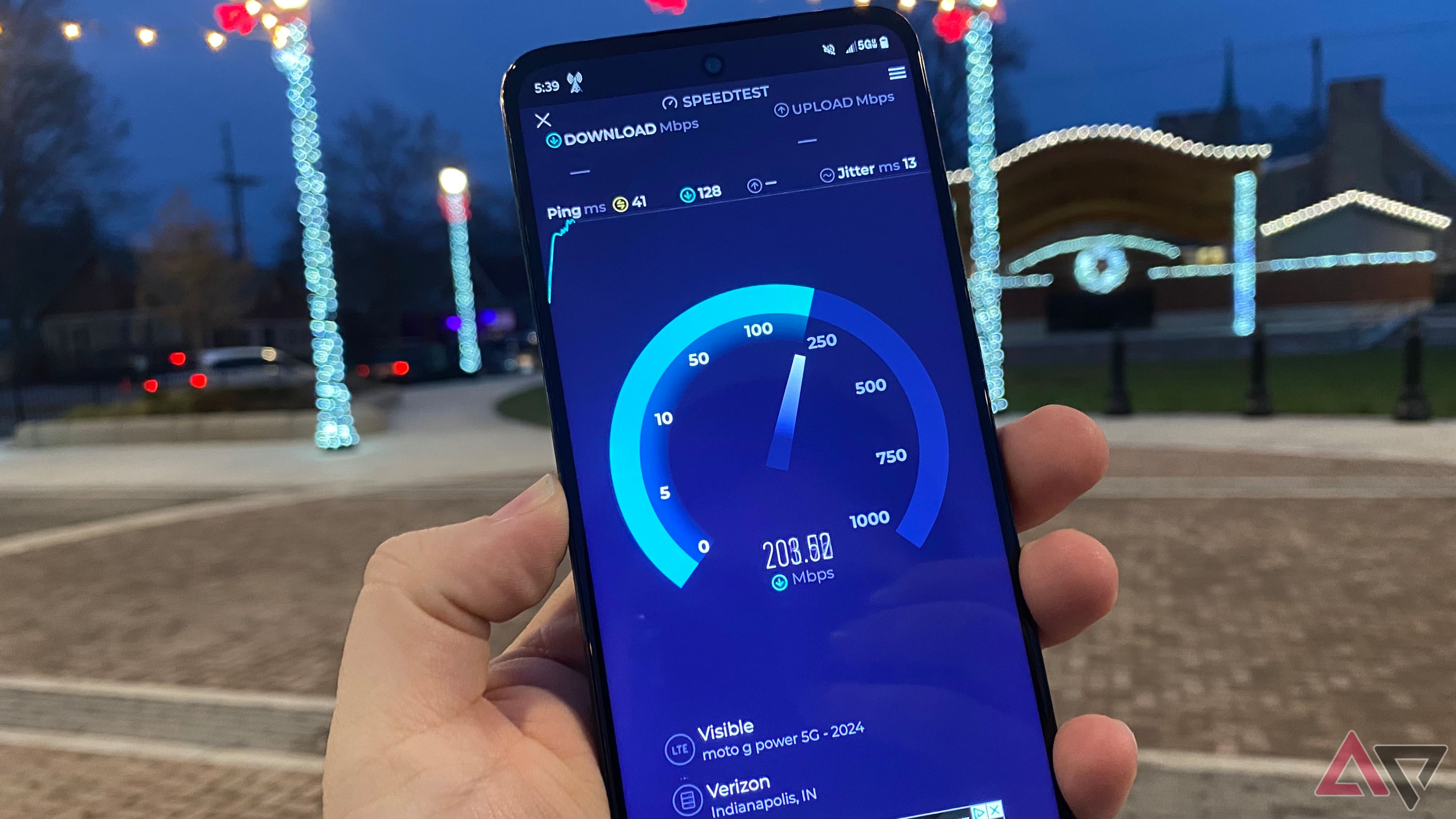 Visible review speed test at a public stage