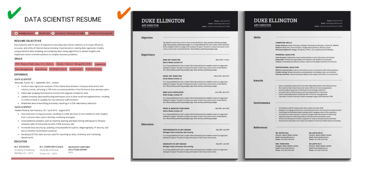 good data science resume