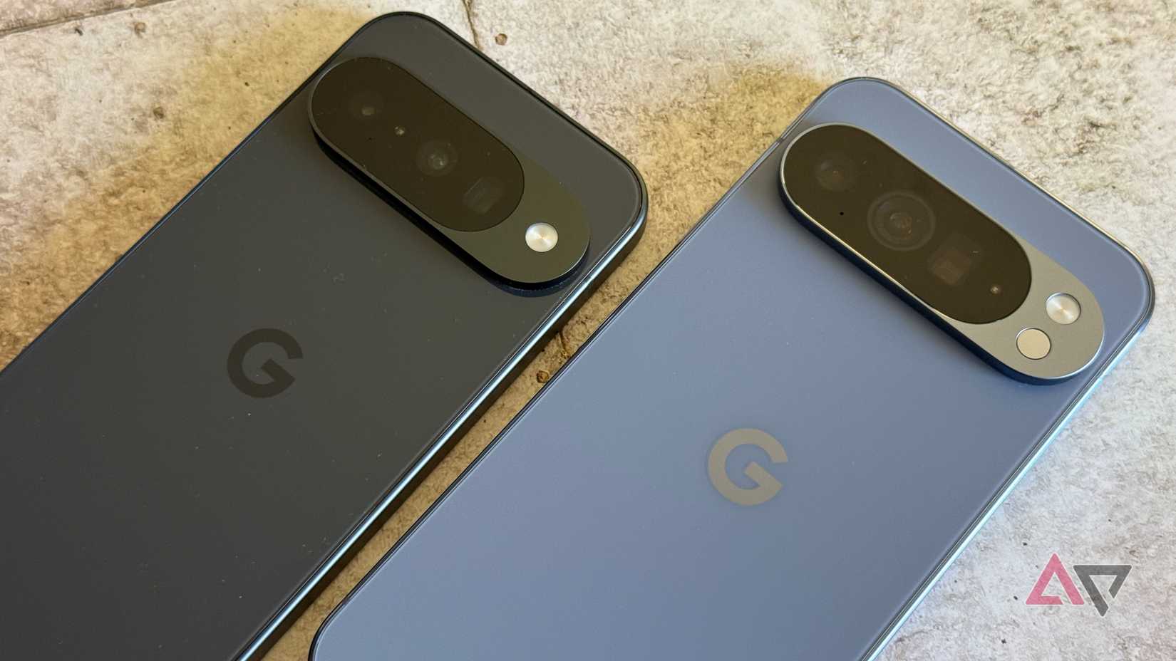 Several Android phones piled up on top of each other