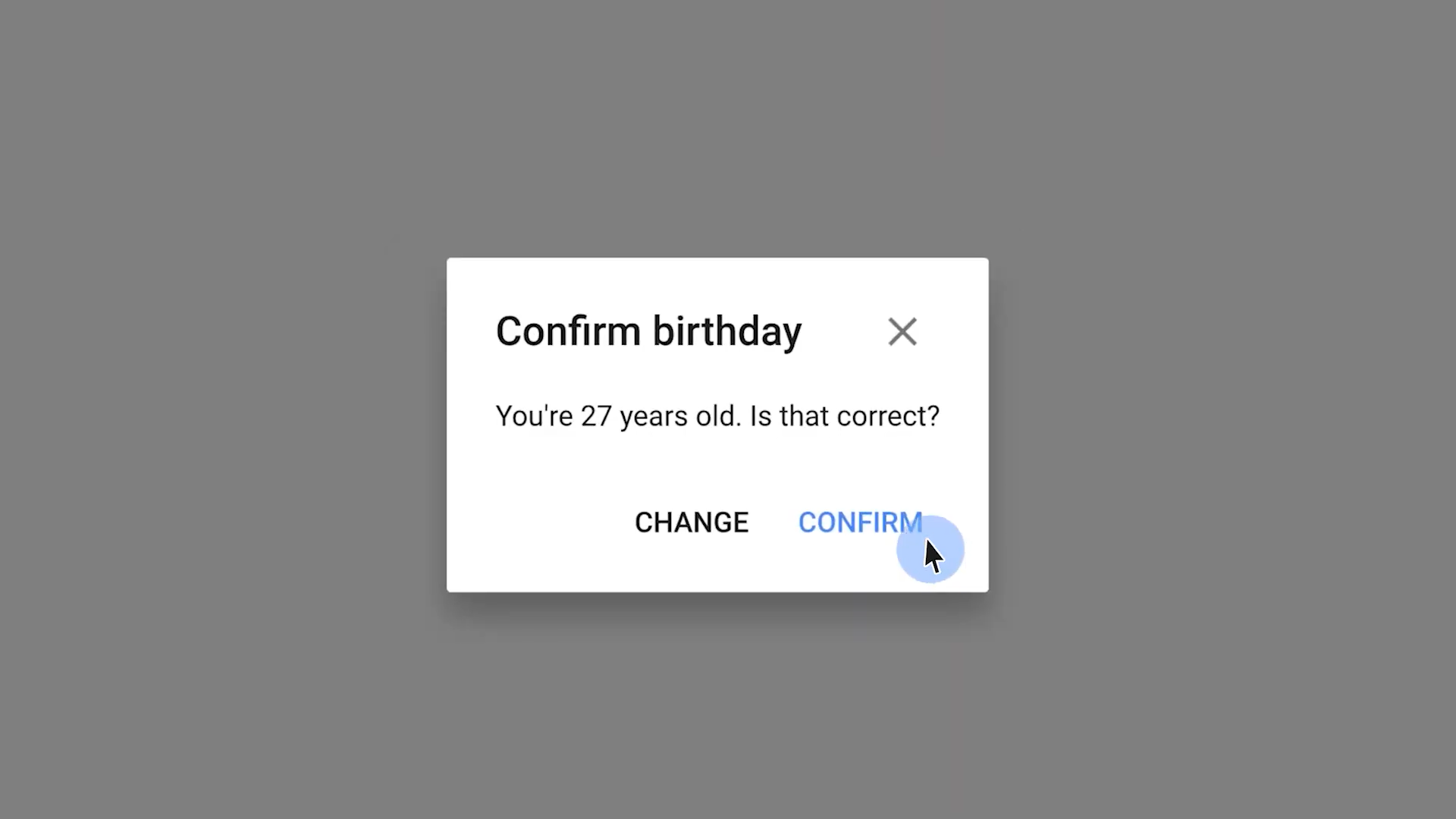 confirm birthday google account