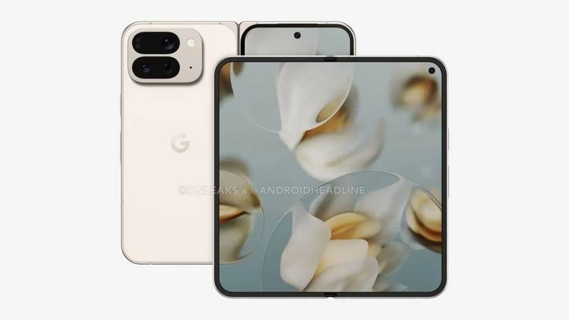 Google Pixel 9 on some orange fabric showing the rear of the phone