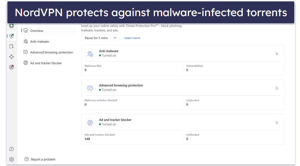 🥉3. NordVPN — Secure P2P VPN With Malware Protection