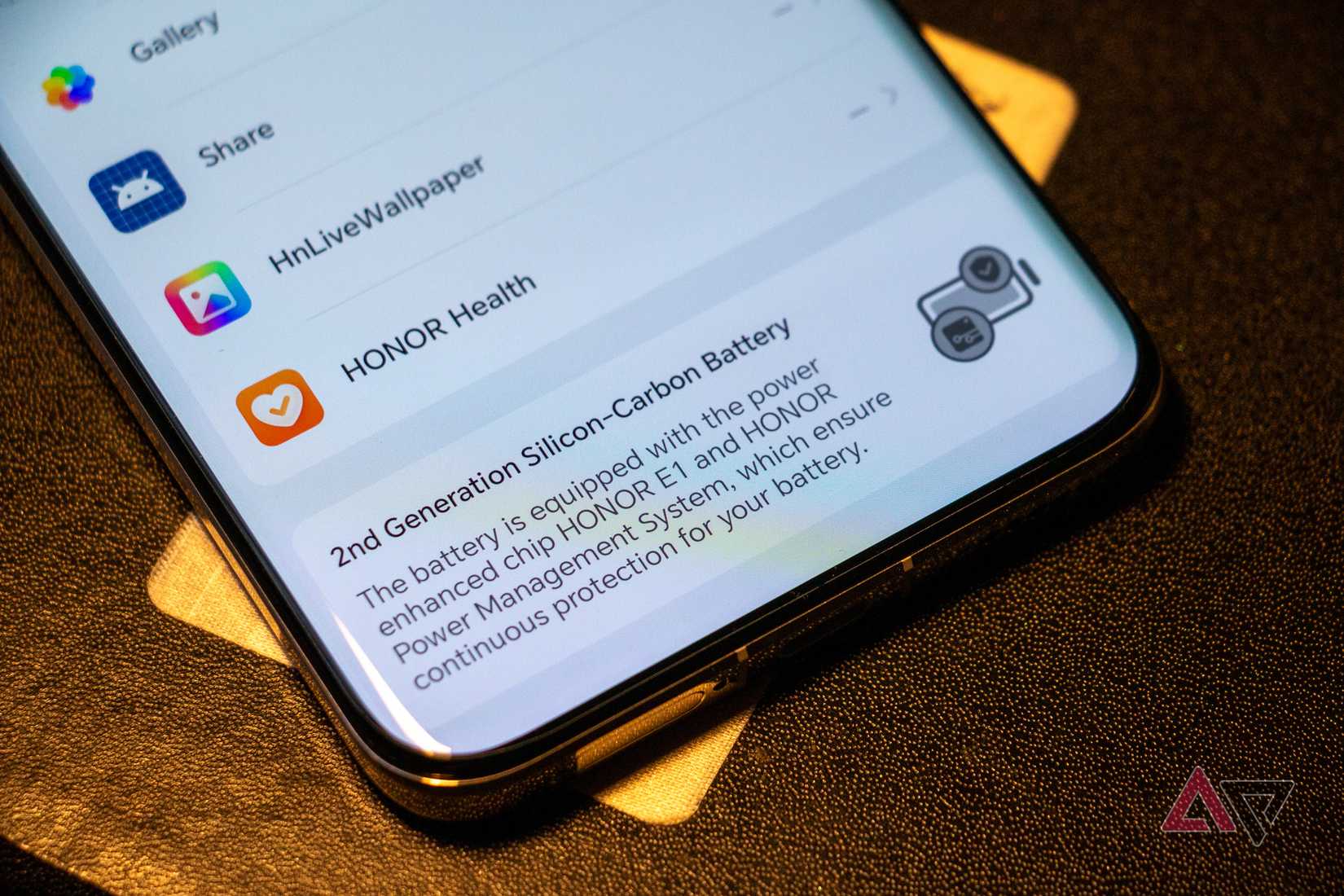 Android Auto Home Screen with apps overlayed on background with blurred car interior