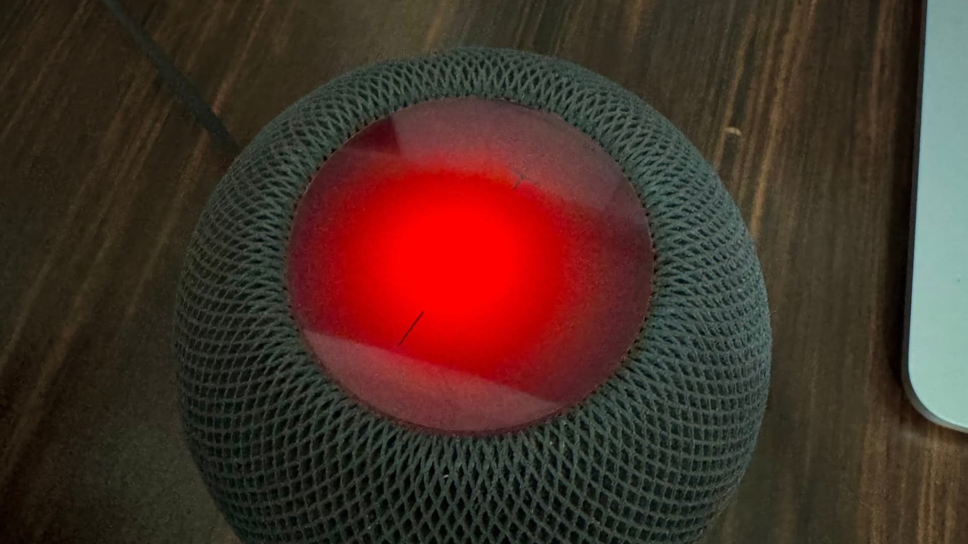 Red Lock Controls screen on HomePod