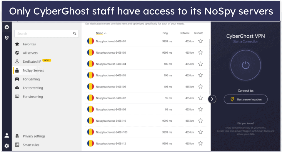 🥉 3. CyberGhost VPN — Customizable Apps & Privacy-Focused Servers for Surfing Porn