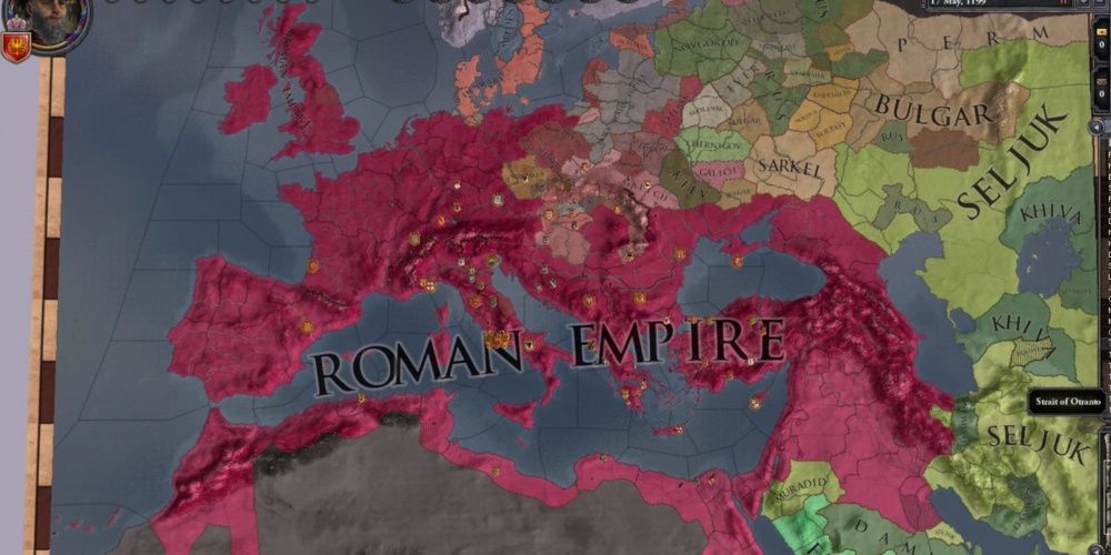 A map from Crusader Kings 2: Legacy of Rome-dlc