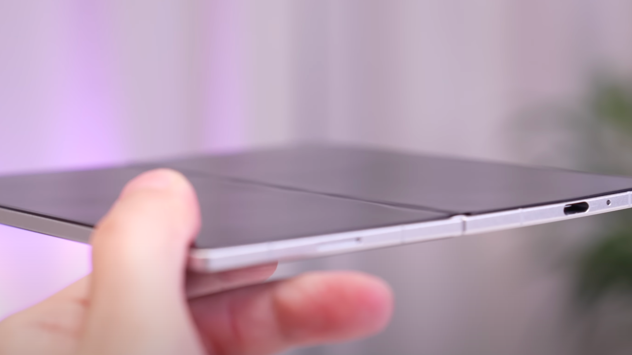 Hand holding Galaxy Z Fold 7