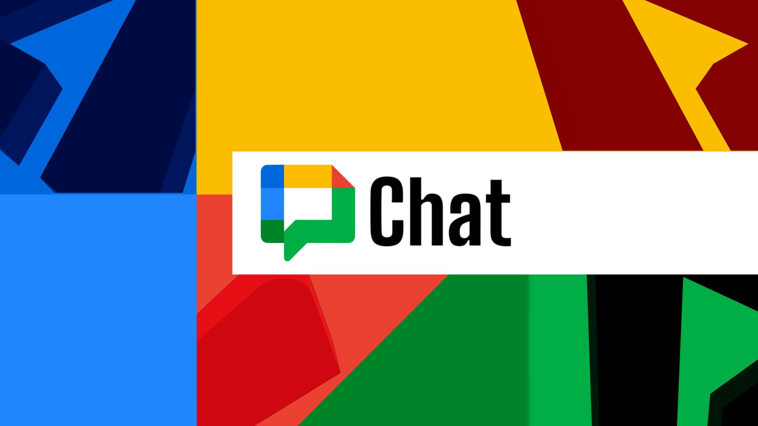 Google Chat logo against a multi-colored background with the Android Police logo.