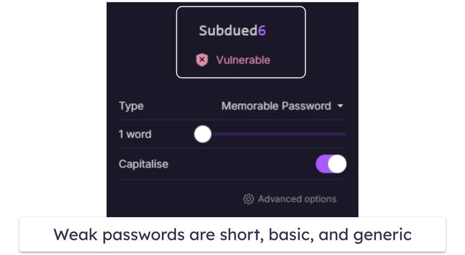 Characteristics of Strong & Secure Passwords vs. Weak Passwords
