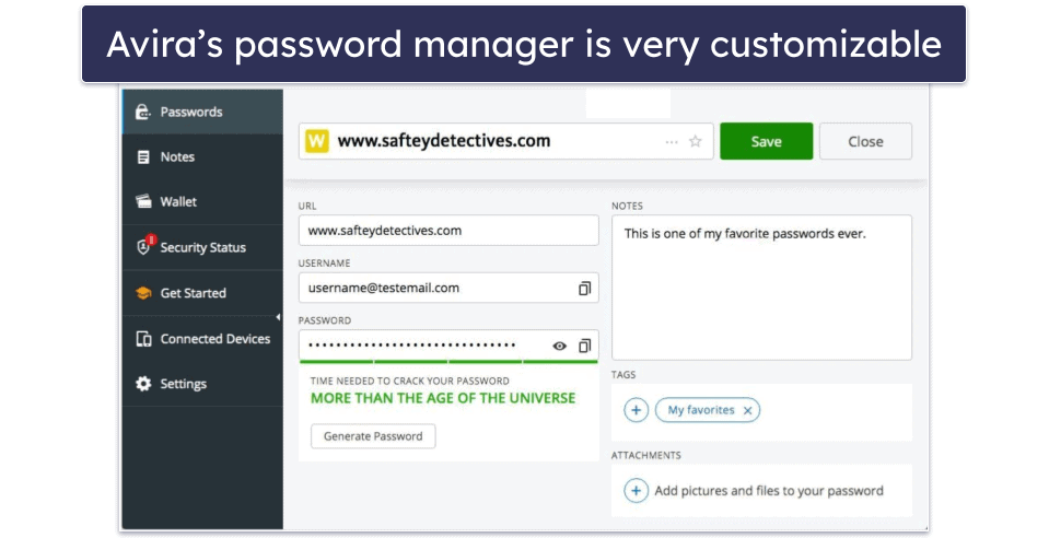 7. Avira Password Manager Free — Unlimited Password Storage Across Unlimited Devices