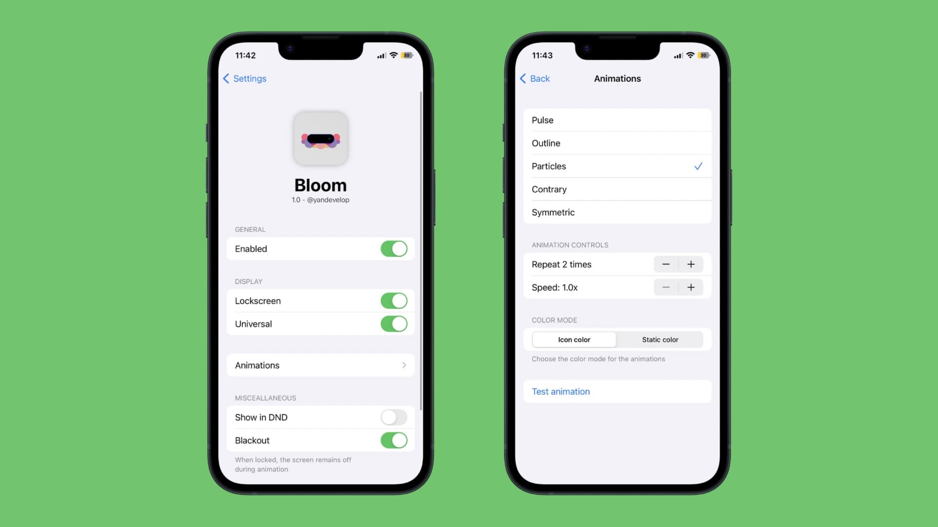 Bloom preference pane.
