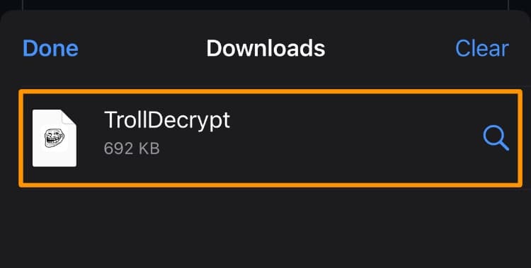 Downloaded item for TrollStore Lite.