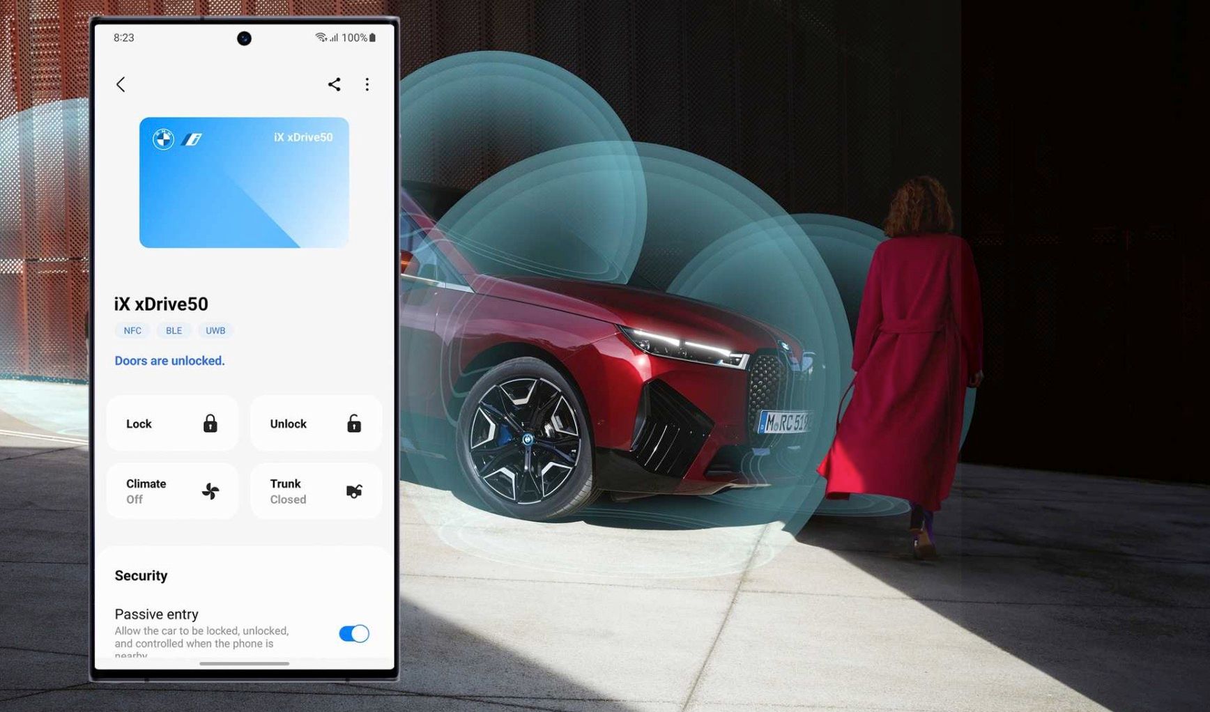 Android digital car key on Samsung phone