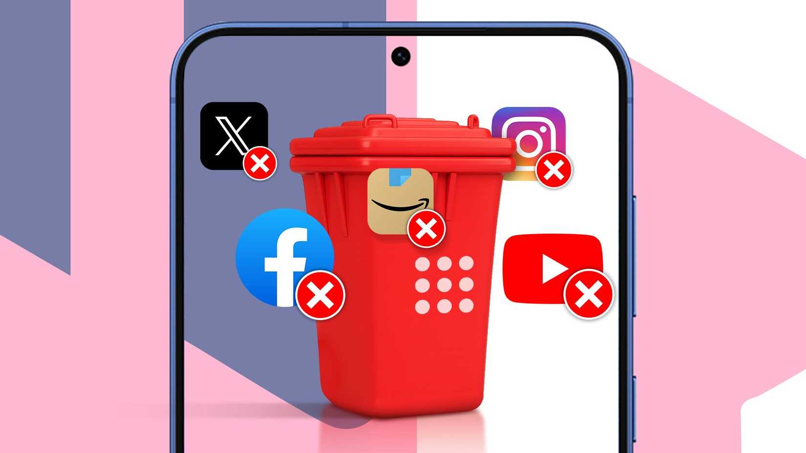 The Find Hub app on a phone's home screen while the device is next to a Moto Tag sitting on a rock.