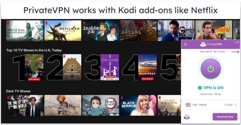 5. PrivateVPN — Minimalistic VPN for Streaming Kodi &amp; Great P2P Support