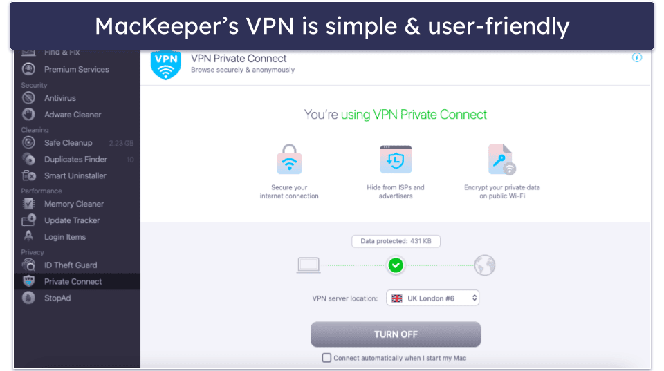 5. MacKeeper — Good Mac Antivirus With a Basic VPN