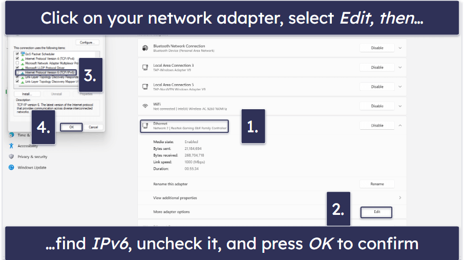 How to Disable IPv6 on Windows 11