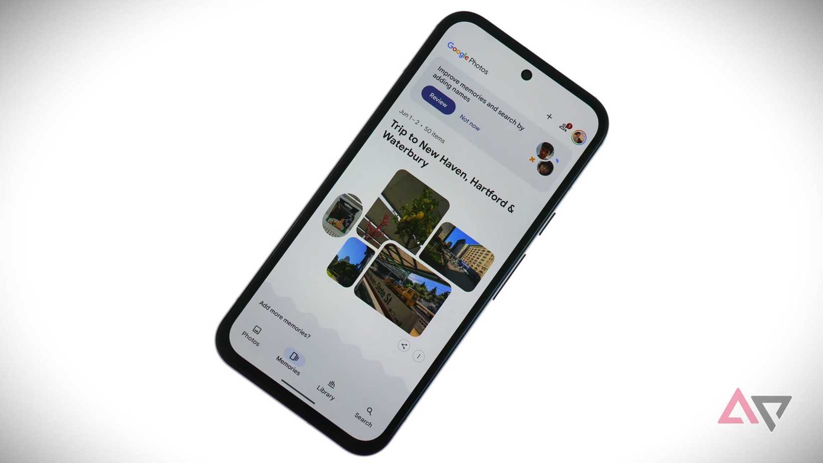 Google Pixel 9 phone showing rainfall in the Weather app