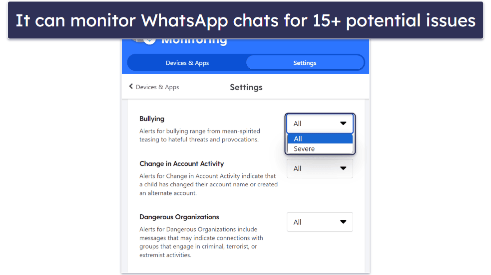 🥇1. Bark — Best Overall Parental Control App for WhatsApp