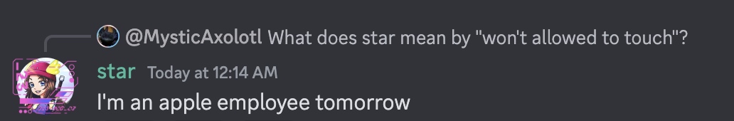 CoolStar says they're becoming an Apple employee tomorrow.