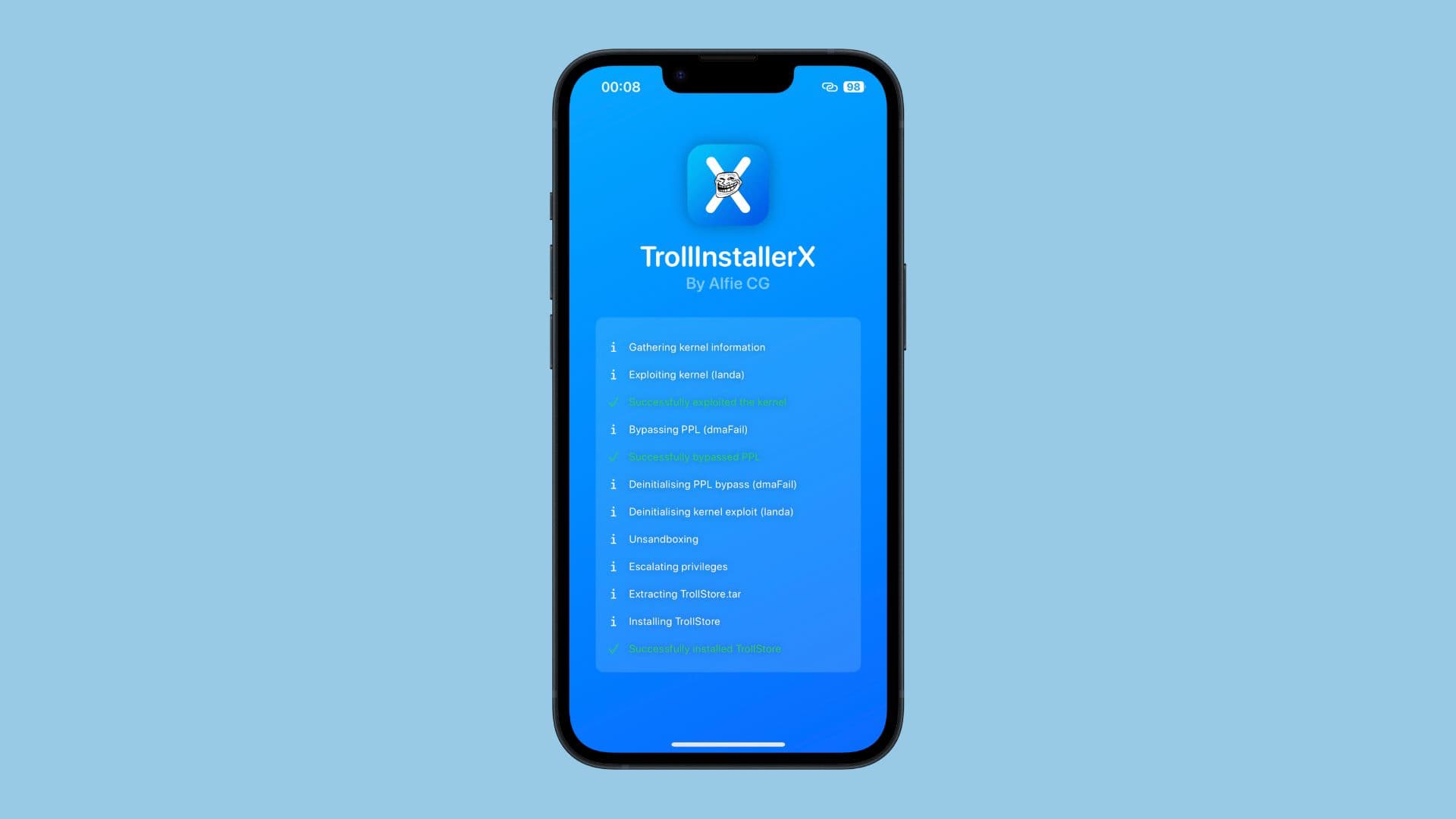 TrollInstallerX UI redesign.