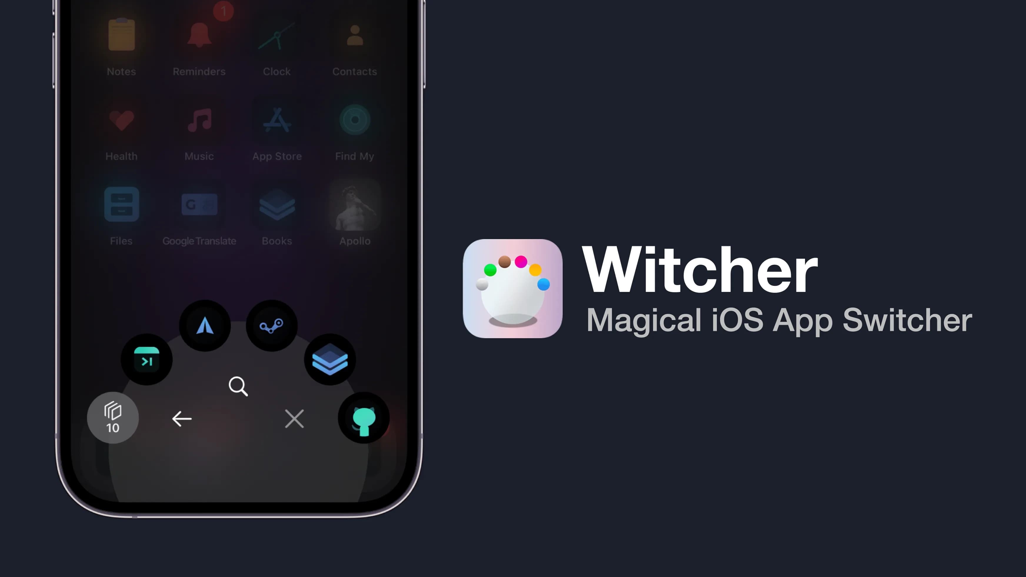 Witcher App Switcher replacement for jailbroken devices.